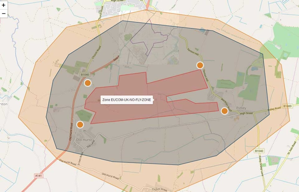 Map overlay of RFeye Mission