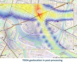TDOA geolocation in post-processing